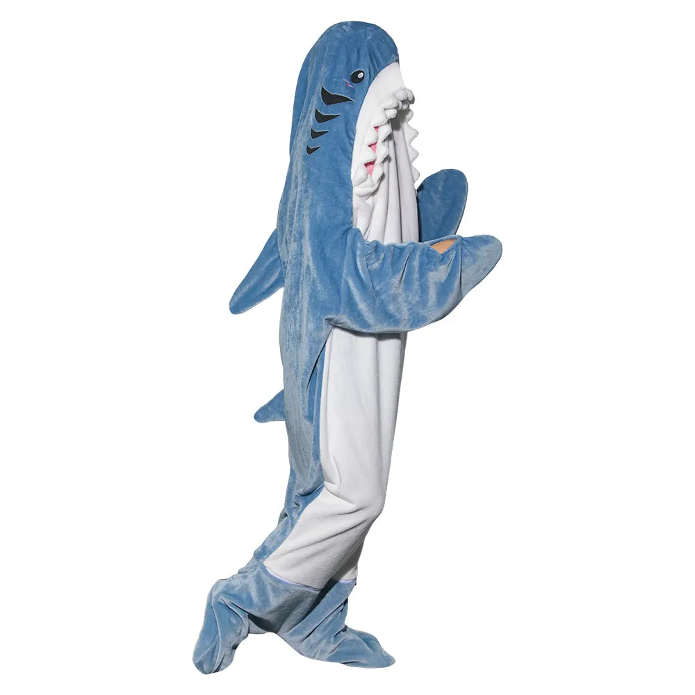 OLAOLA Unisex Adult Plush Shark Blanket Animals Onesie Pajamas Wearable Warm Home One-Piece Sleepwear sold by OLAOLA product image thumbnail 5