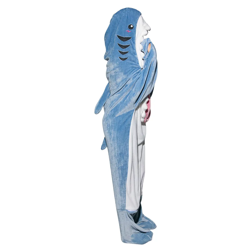 OLAOLA Unisex Adult Plush Shark Blanket Animals Onesie Pajamas Wearable Warm Home One-Piece Sleepwear sold by OLAOLA product image thumbnail 4