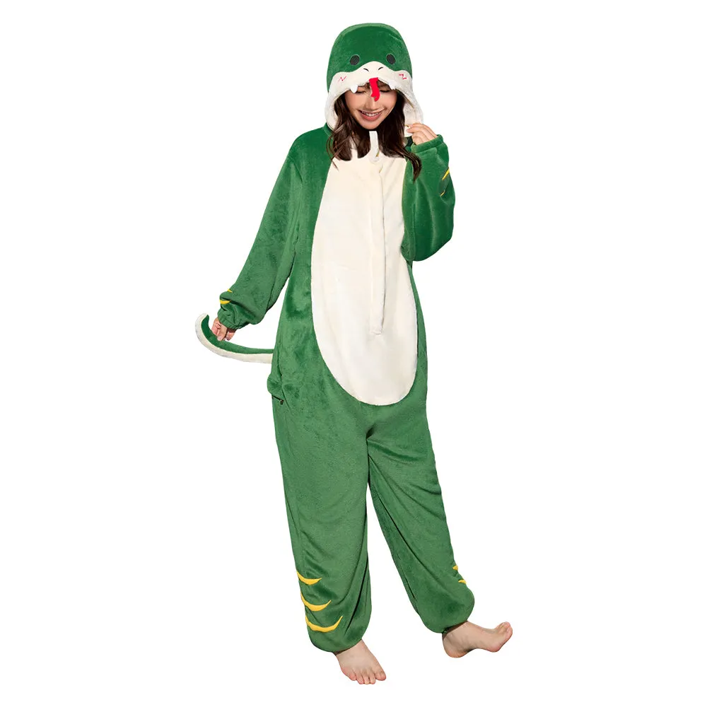 OLAOLA Unisex Adult Plush Snake Animals Onesie Pajamas Warm Home One-Piece Sleepwear sold by OLAOLA