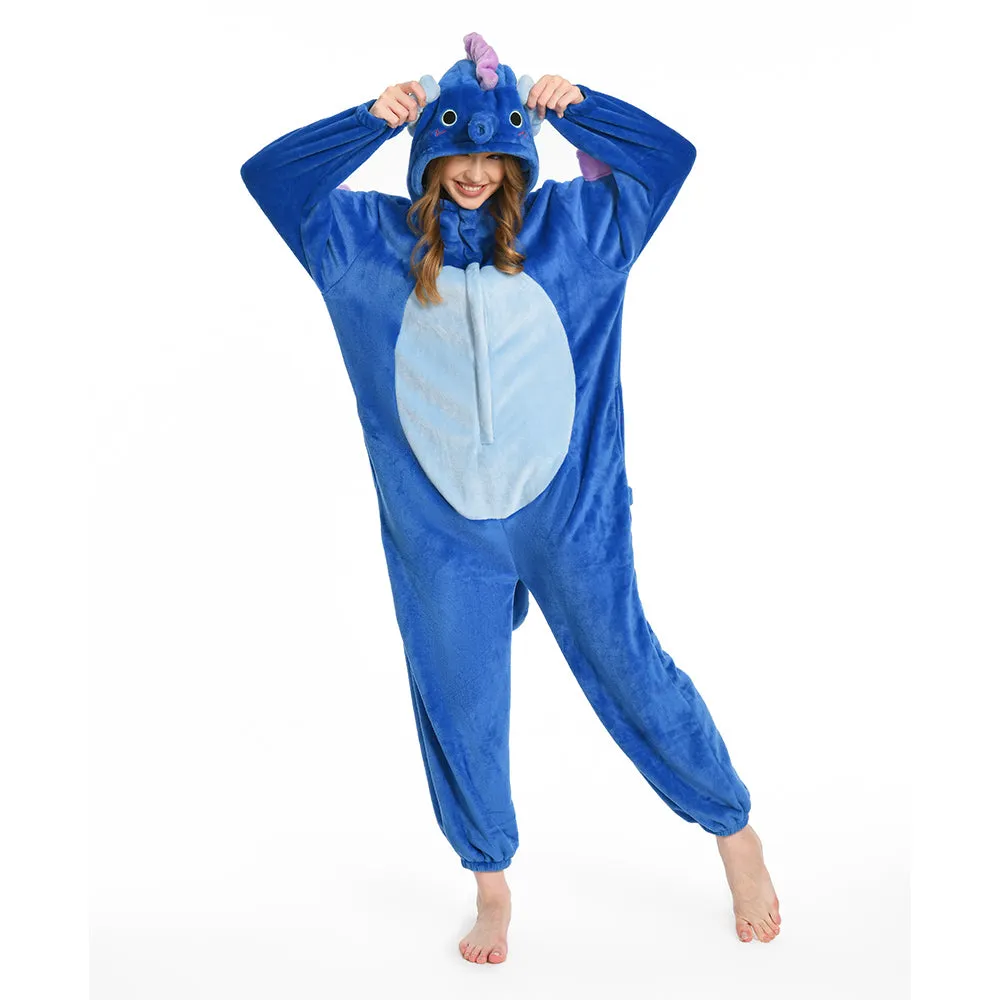 OLAOLA Unisex Adult Plush Seahorses Animals Onesie Pajamas Warm Home One-Piece Sleepwear sold by OLAOLA product image thumbnail 3