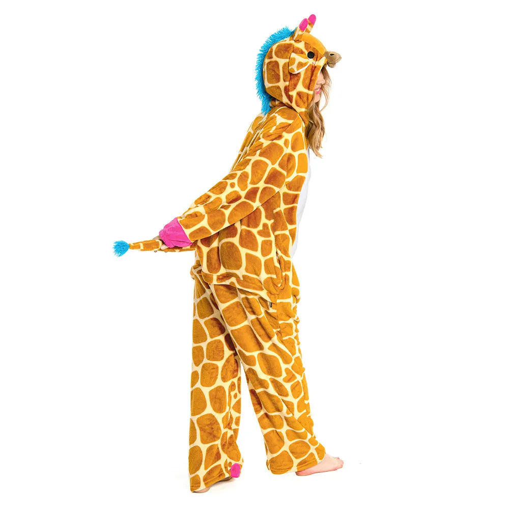 OLAOLA Unisex Adult Plush Giraffe Animals Onesie Pajamas Warm Home One-Piece Sleepwear sold by OLAOLA product image thumbnail 4