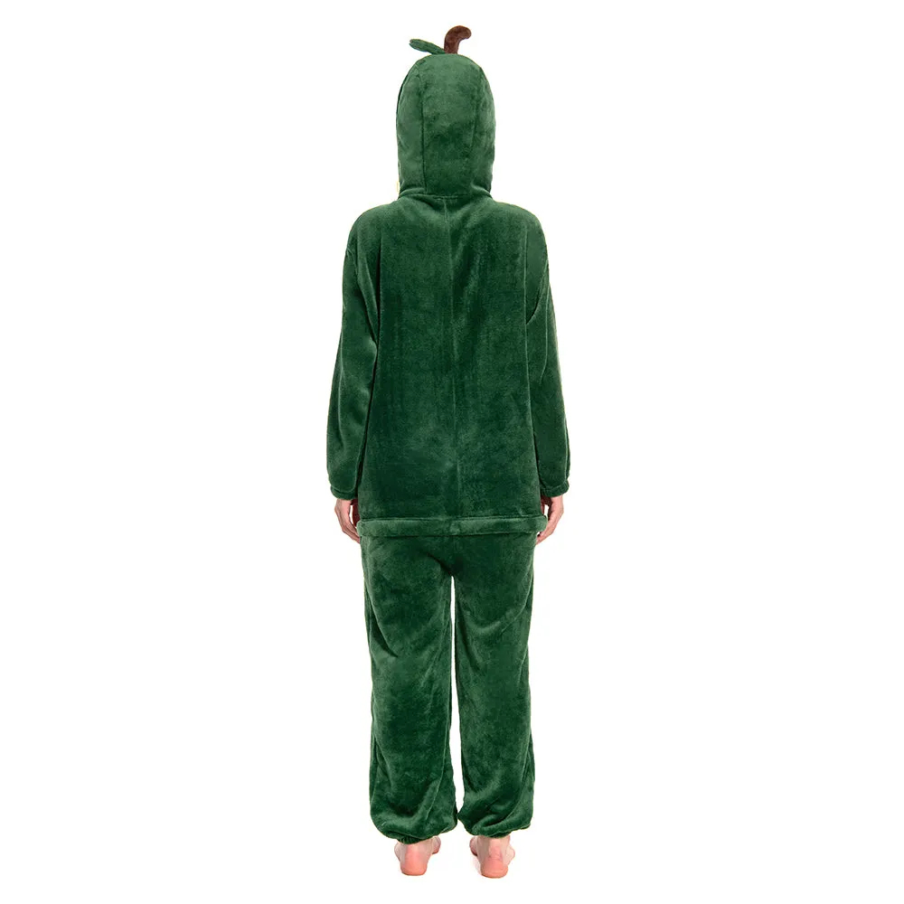 OLAOLA Unisex Adult Plush Avocado Food Onesie Pajamas Warm Home One-Piece Sleepwear sold by OLAOLA product image thumbnail 3