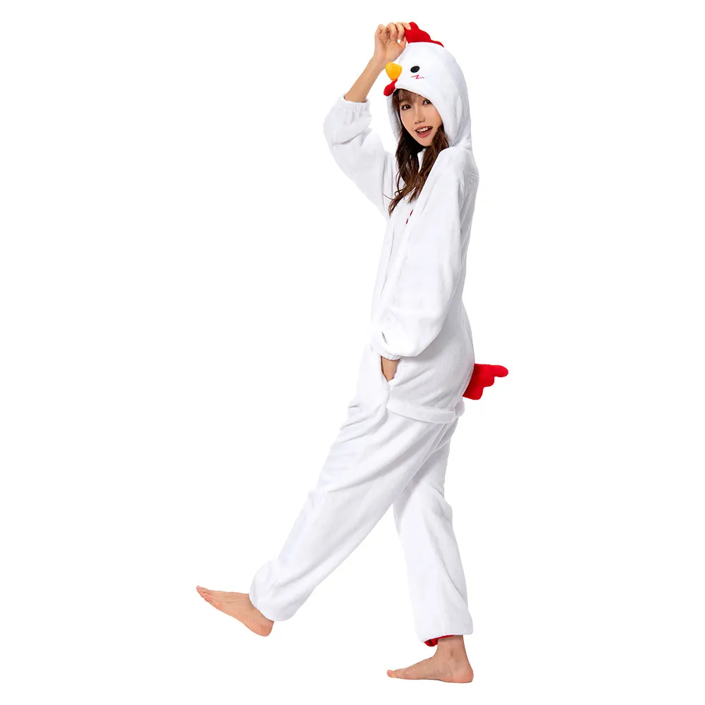 OLAOLA Unisex Adult Plush Chick Animals Onesie Pajamas Warm Home One-Piece Sleepwear sold by OLAOLA product image thumbnail 3