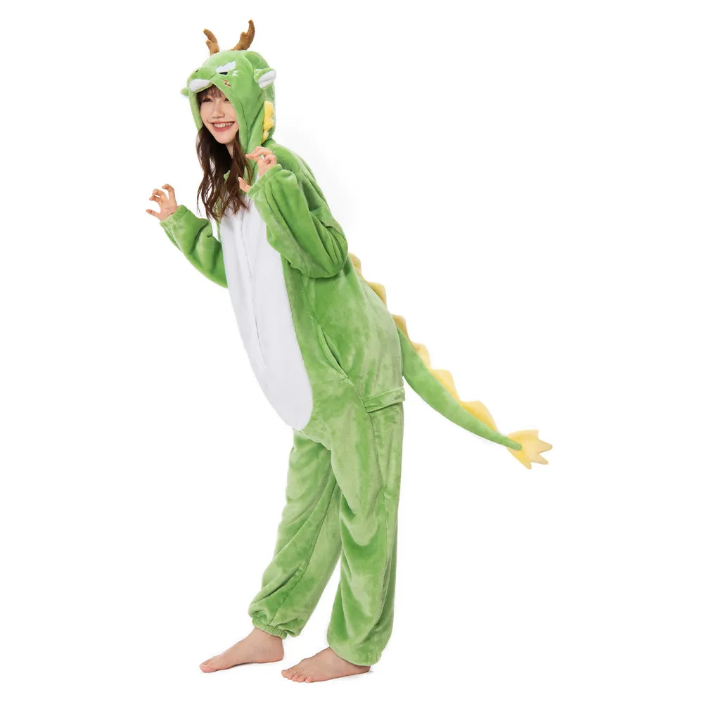 OLAOLA Unisex Adult Plush Oriental Dragon Animals Onesie Pajamas Warm Home One-Piece Sleepwear sold by OLAOLA product image thumbnail 3