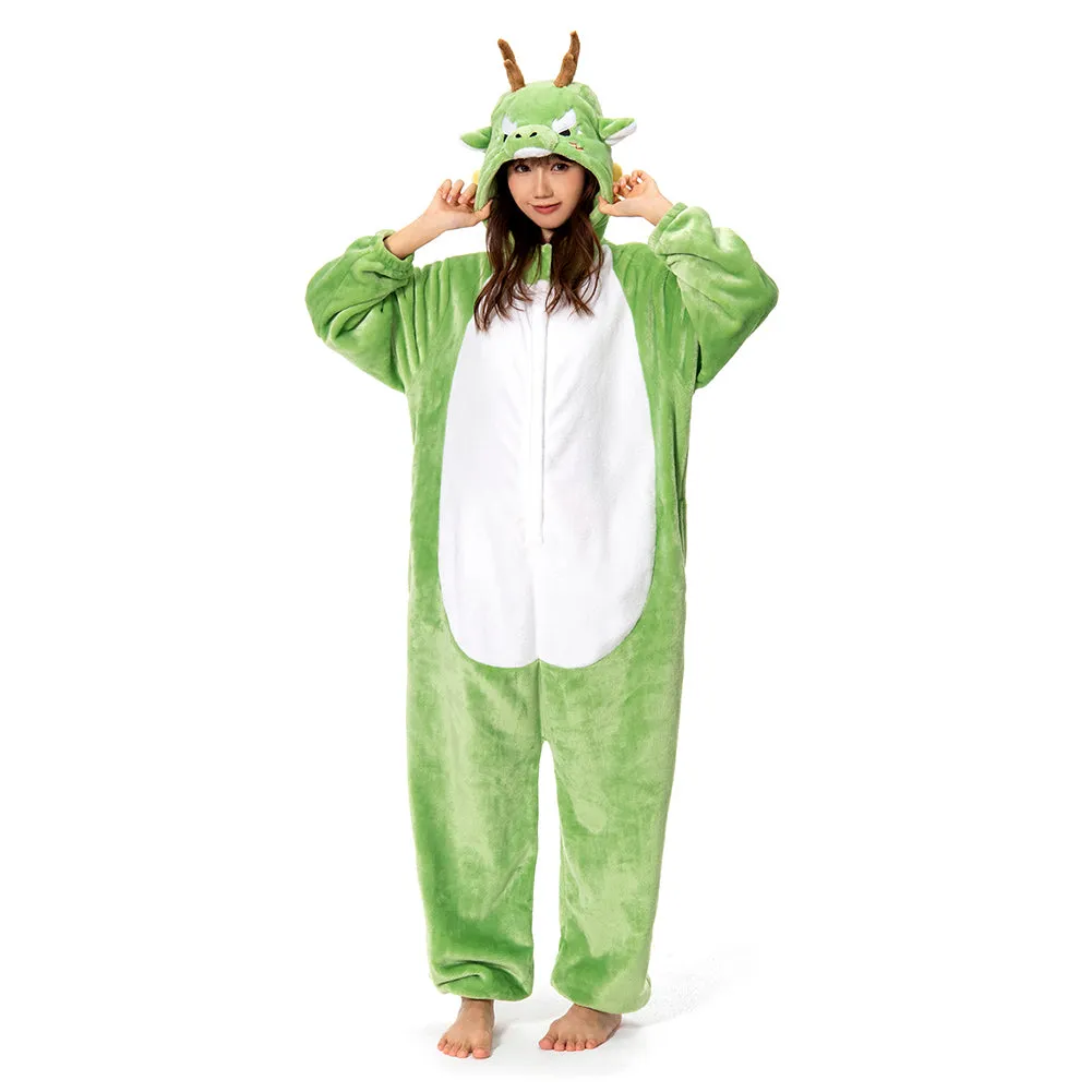 OLAOLA Unisex Adult Plush Oriental Dragon Animals Onesie Pajamas Warm Home One-Piece Sleepwear sold by OLAOLA product image thumbnail 4