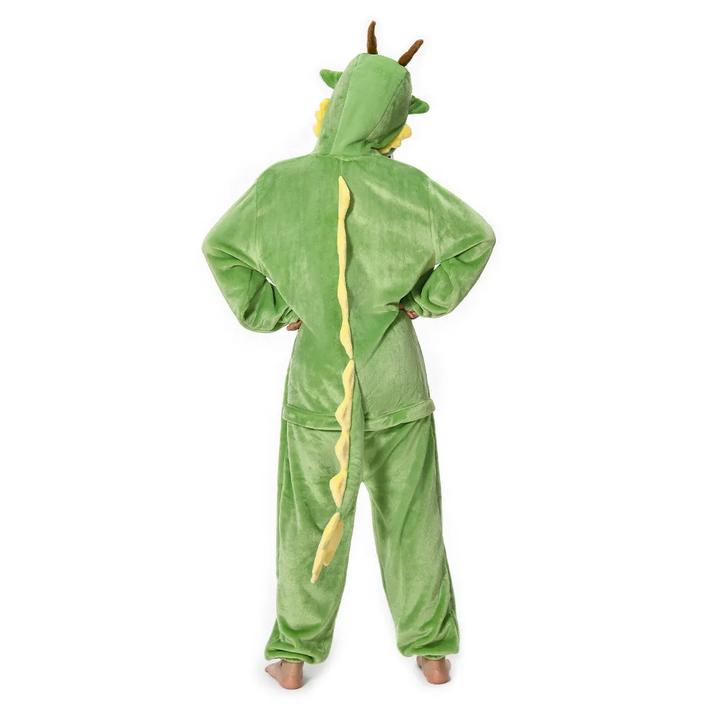 OLAOLA Unisex Adult Plush Oriental Dragon Animals Onesie Pajamas Warm Home One-Piece Sleepwear sold by OLAOLA product image thumbnail 2