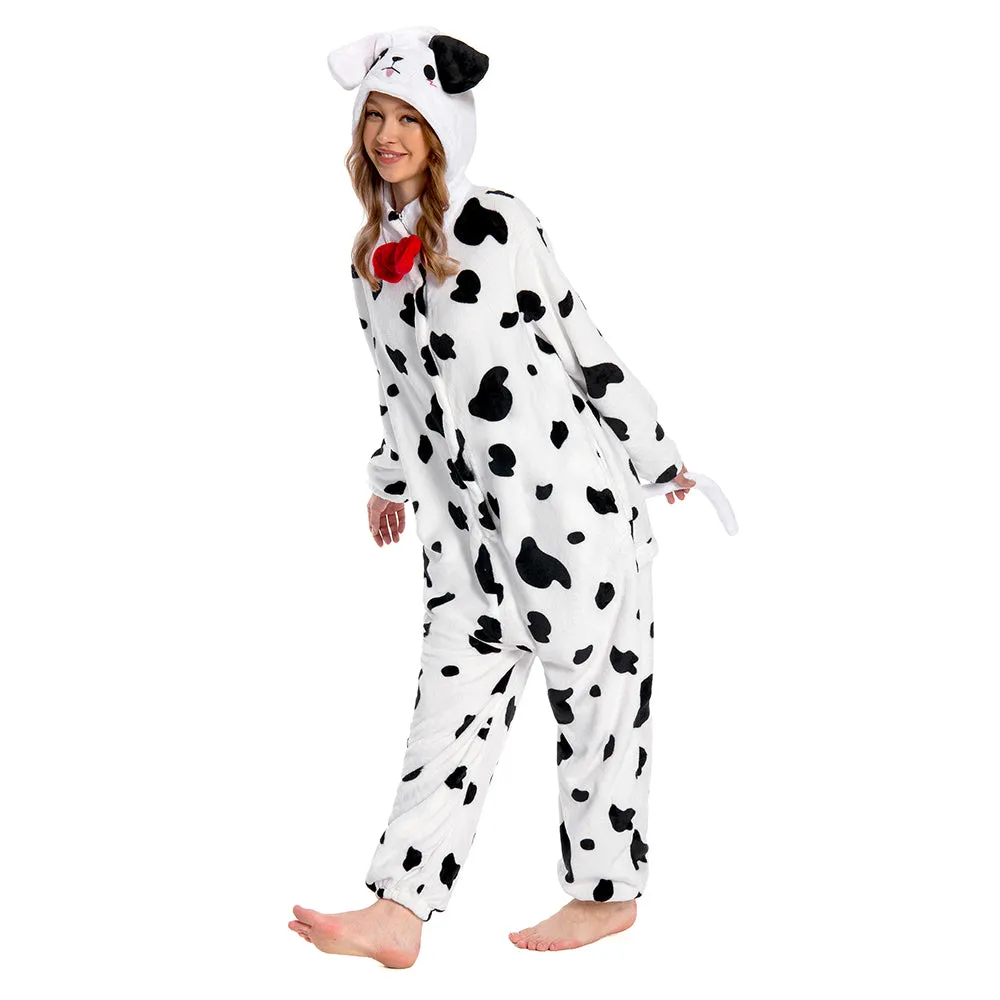 OLAOLA Unisex Adult Plush Spotty Dog Animals Onesie Pajamas Warm Home One-Piece Sleepwear sold by OLAOLA product image thumbnail 4