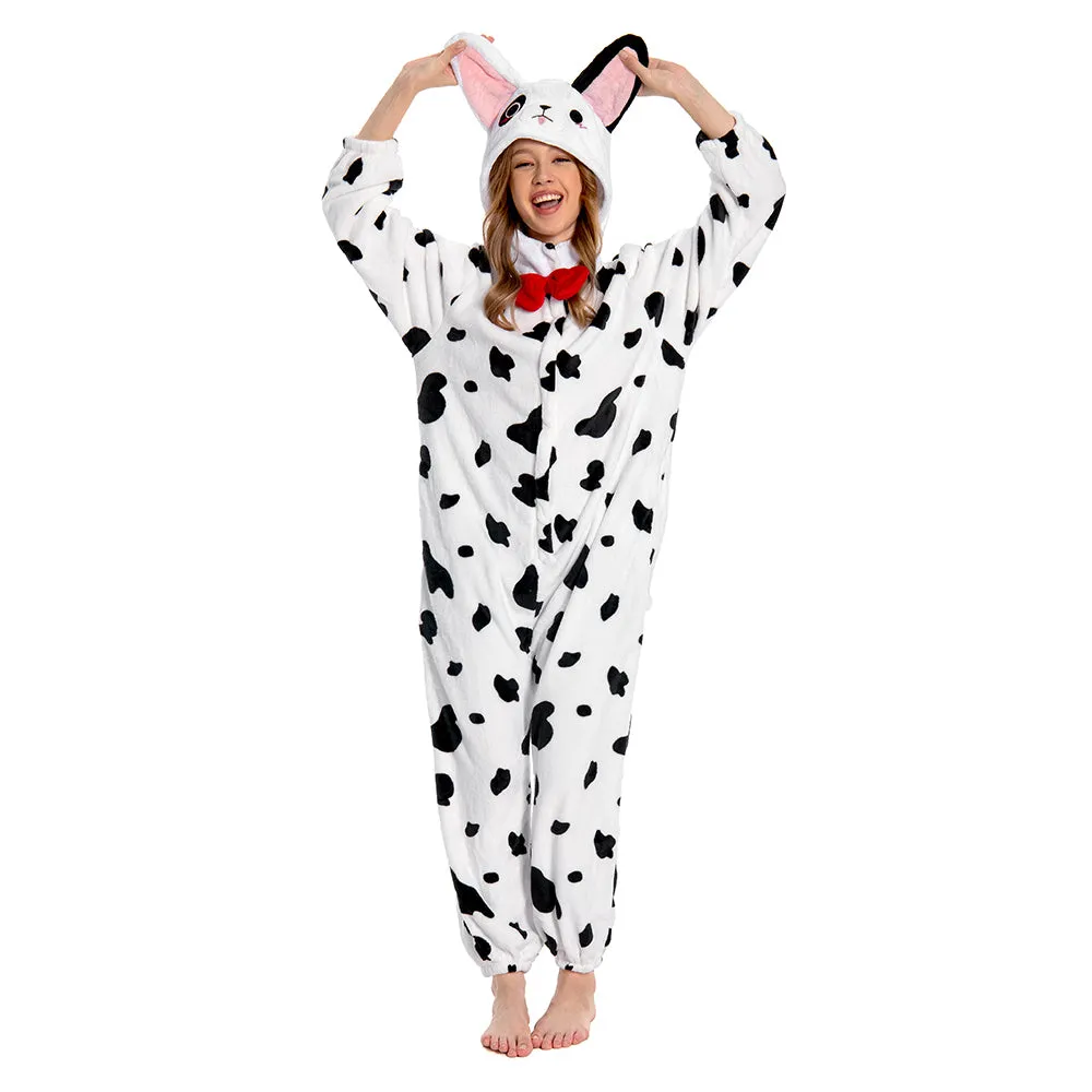 OLAOLA Unisex Adult Plush Spotty Dog Animals Onesie Pajamas Warm Home One-Piece Sleepwear sold by OLAOLA product image thumbnail 3
