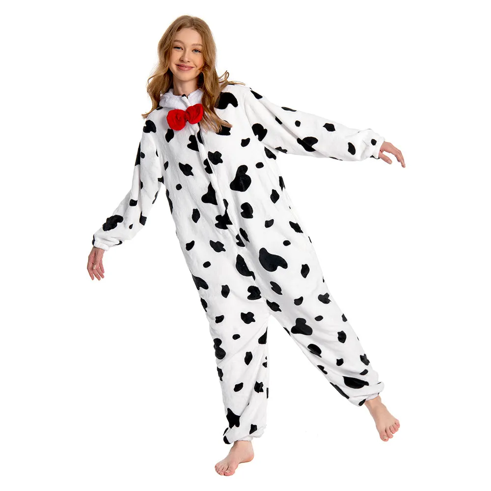 OLAOLA Unisex Adult Plush Spotty Dog Animals Onesie Pajamas Warm Home One-Piece Sleepwear sold by OLAOLA product image thumbnail 5