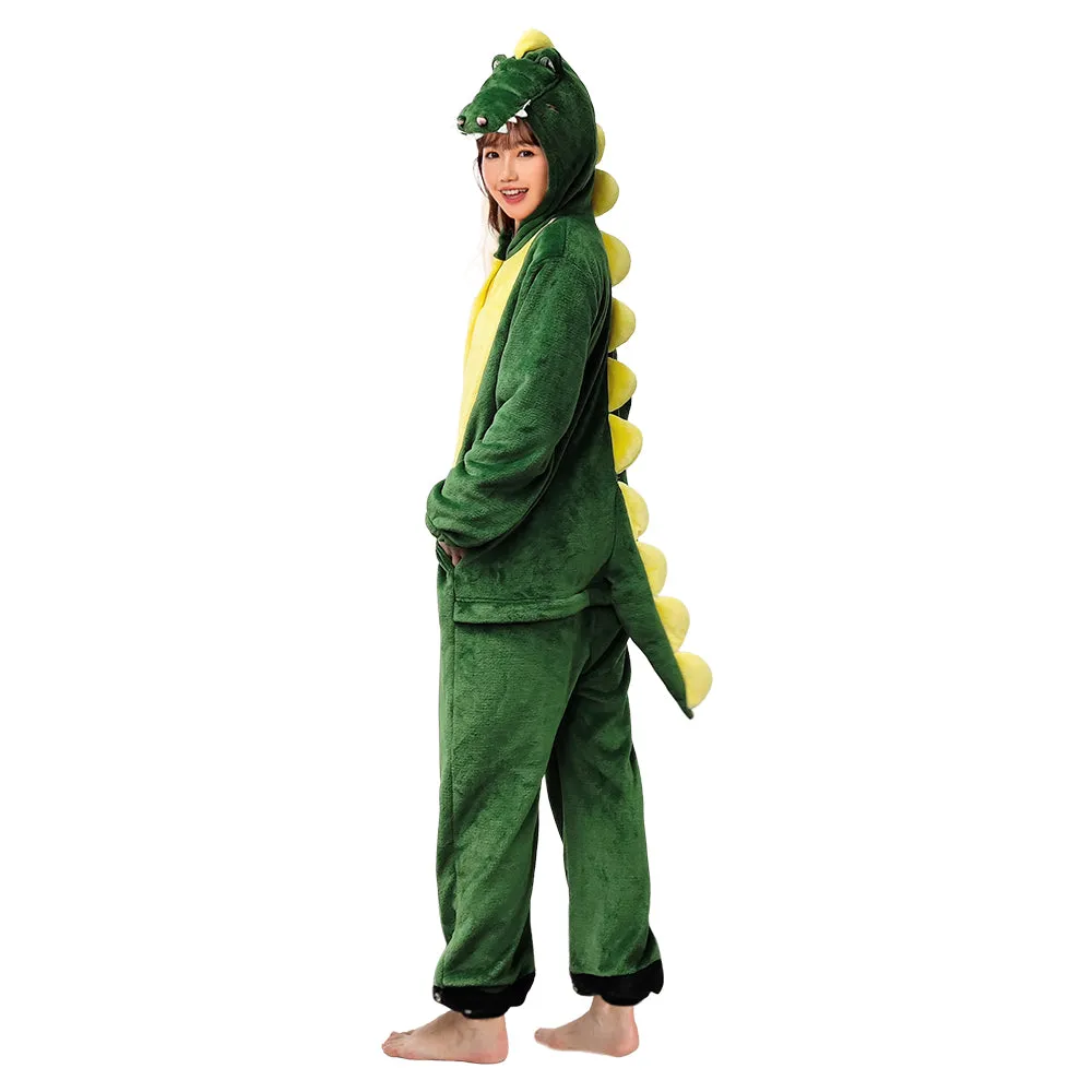 OLAOLA Unisex Adult Plush Crocodile Animals Onesie Pajamas Warm Home One-Piece Sleepwear sold by OLAOLA product image thumbnail 5