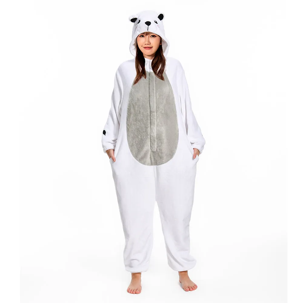 OLAOLA Unisex Adult Plush Polar Bear Animals Onesie Pajamas Warm Home One-Piece Sleepwear sold by OLAOLA product image thumbnail 3