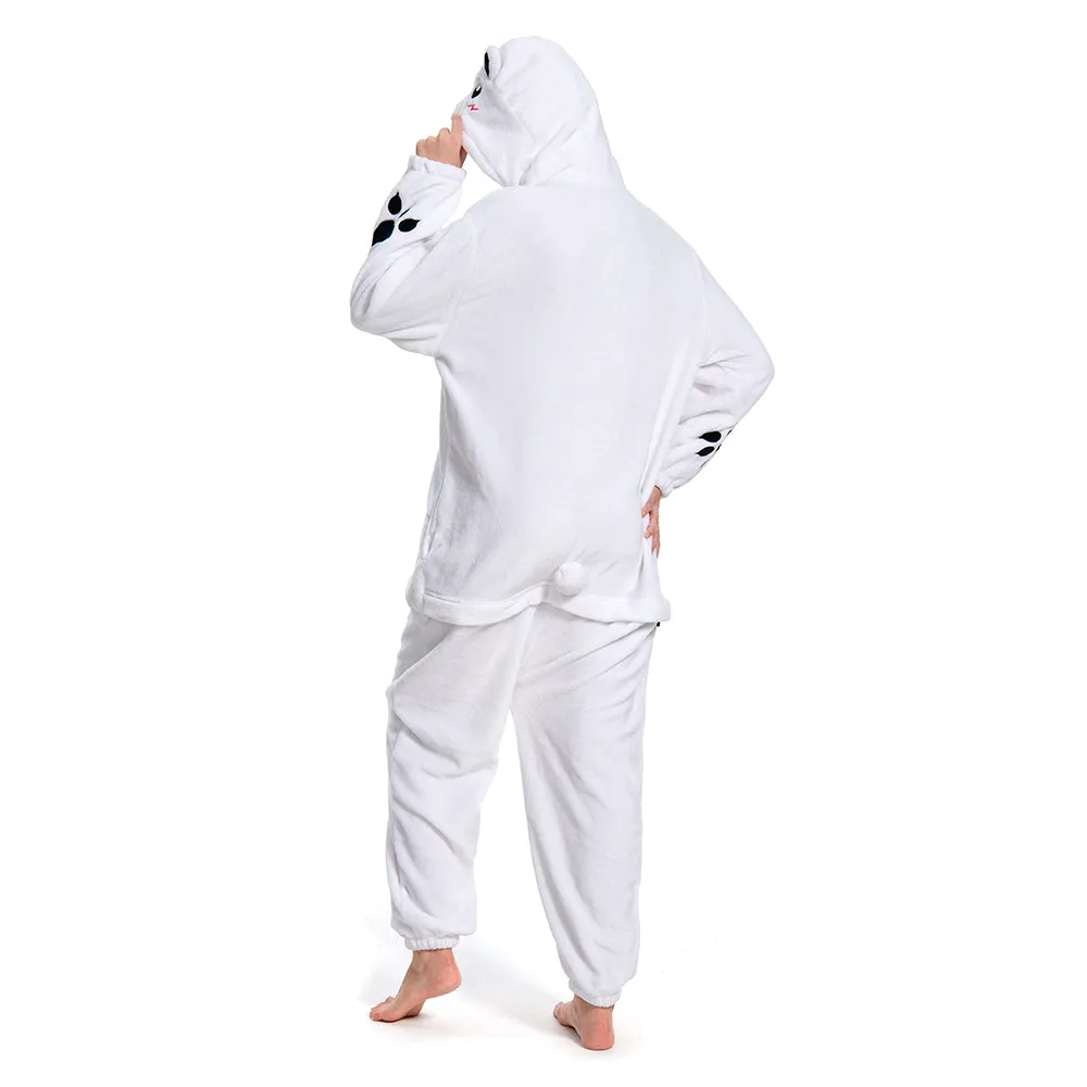OLAOLA Unisex Adult Plush Polar Bear Animals Onesie Pajamas Warm Home One-Piece Sleepwear sold by OLAOLA product image thumbnail 2