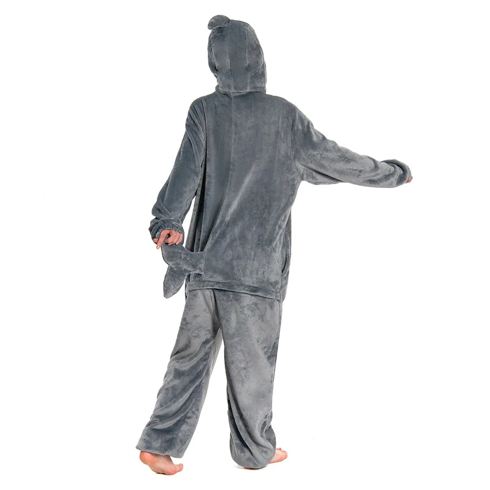 OLAOLA Unisex Adult Plush Shark Animals Onesie Pajamas Warm Home One-Piece Sleepwear sold by OLAOLA product image thumbnail 2