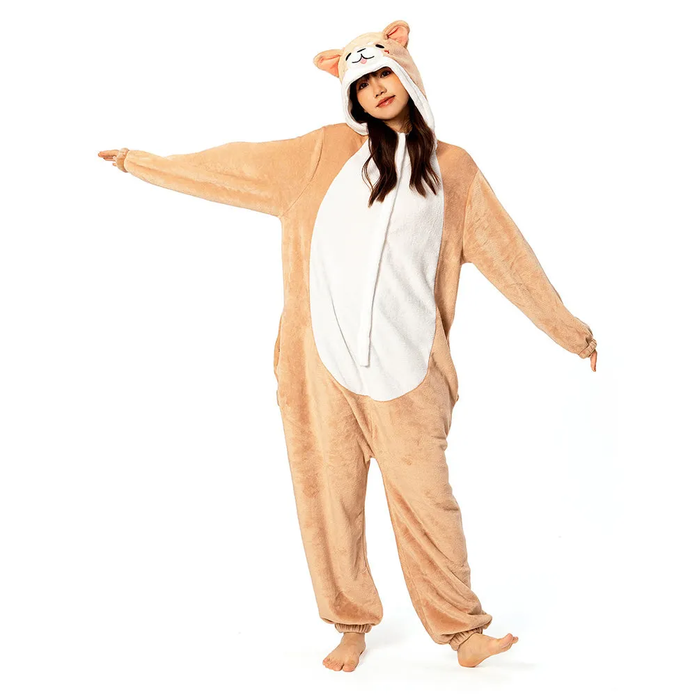 OLAOLA Unisex Adult Plush Shiba Inu Animals Onesie Pajamas Warm Home One-Piece Sleepwear sold by OLAOLA