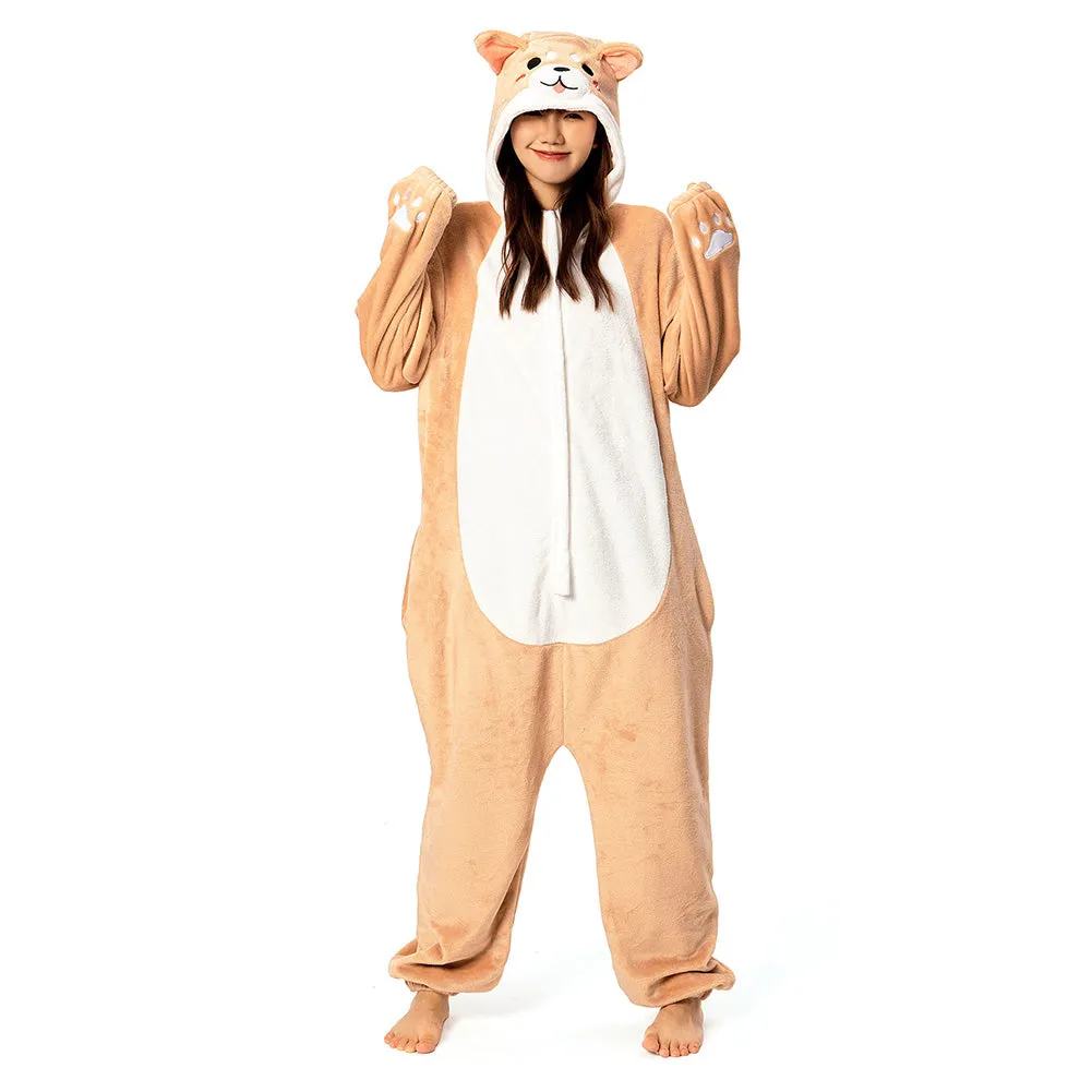 OLAOLA Unisex Adult Plush Shiba Inu Animals Onesie Pajamas Warm Home One-Piece Sleepwear sold by OLAOLA product image thumbnail 4