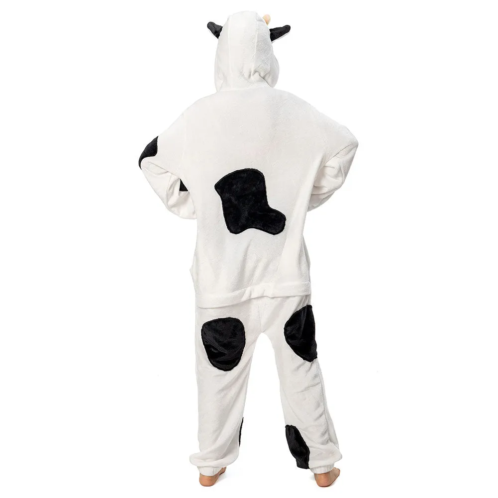 OLAOLA Unisex Adult Plush Dairy Cattle Animals Onesie Pajamas Warm Home One-Piece Sleepwear sold by OLAOLA product image thumbnail 2