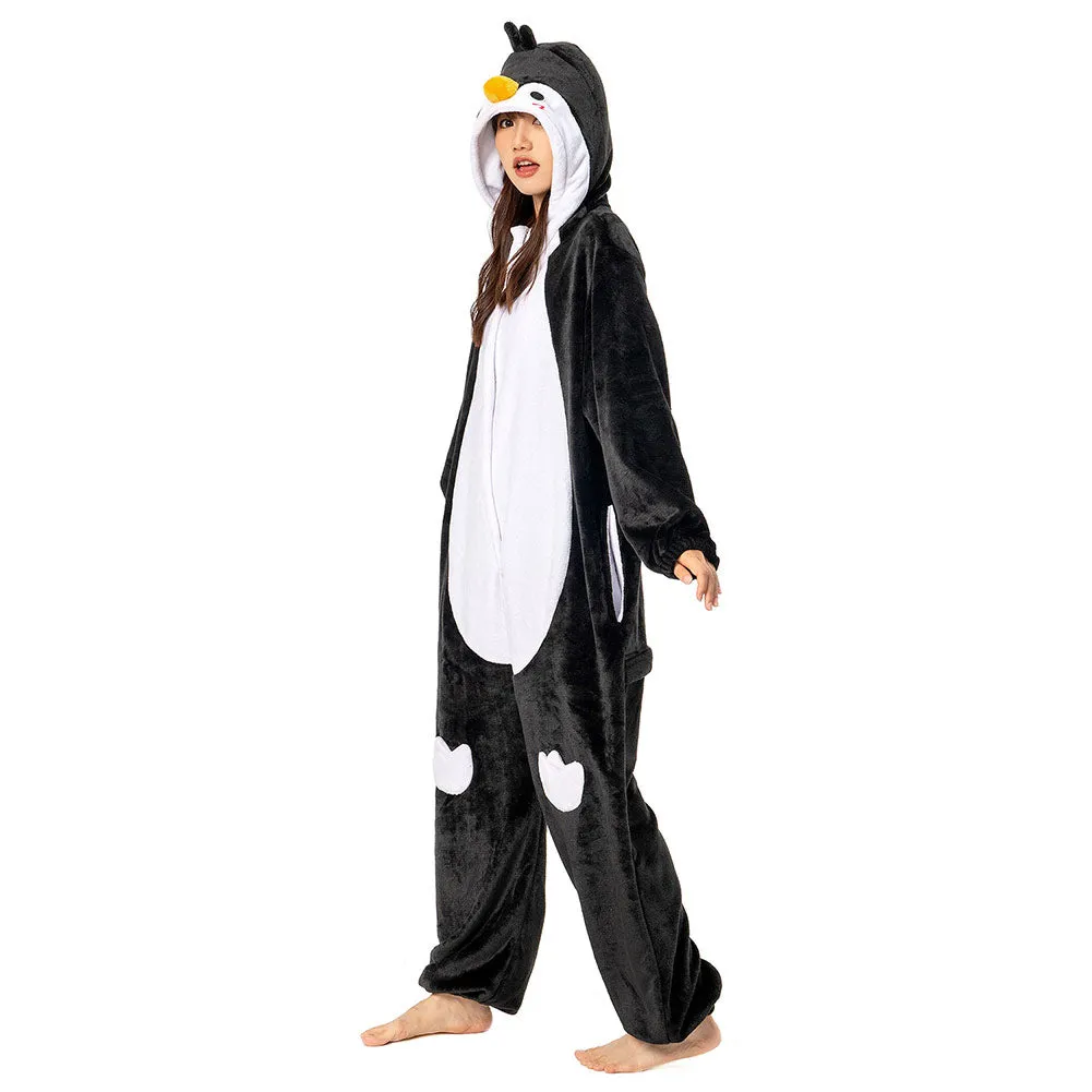 OLAOLA Unisex Adult Plush Penguin Animals Onesie Pajamas Warm Home One-Piece Sleepwear sold by OLAOLA product image thumbnail 4