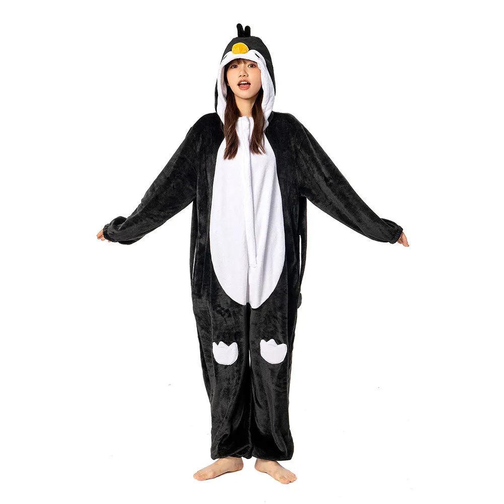 OLAOLA Unisex Adult Plush Penguin Animals Onesie Pajamas Warm Home One-Piece Sleepwear sold by OLAOLA product image thumbnail 3