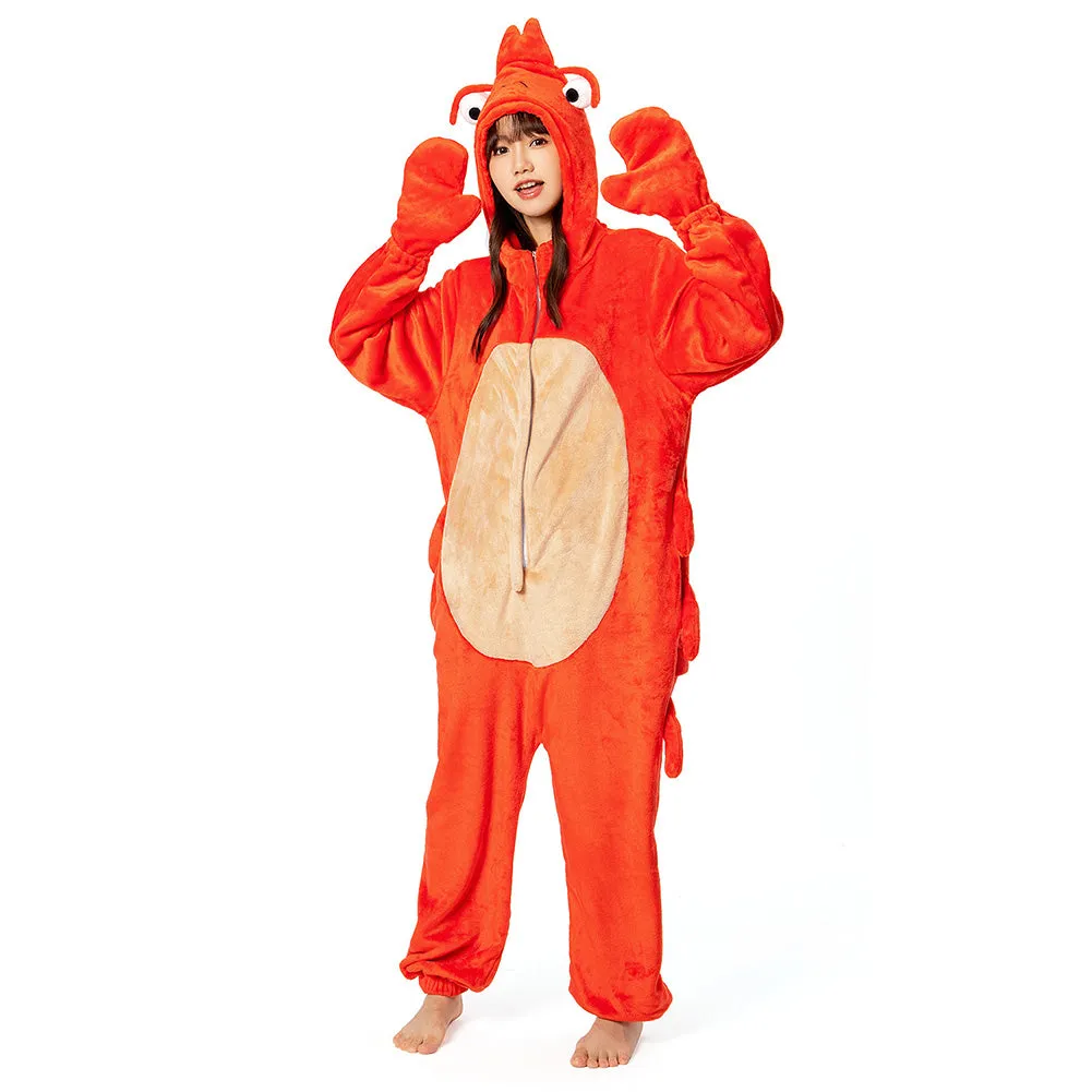 OLAOLA Unisex Adult Plush Crayfish Animals Onesie Pajamas Warm Home One-Piece Sleepwear sold by OLAOLA