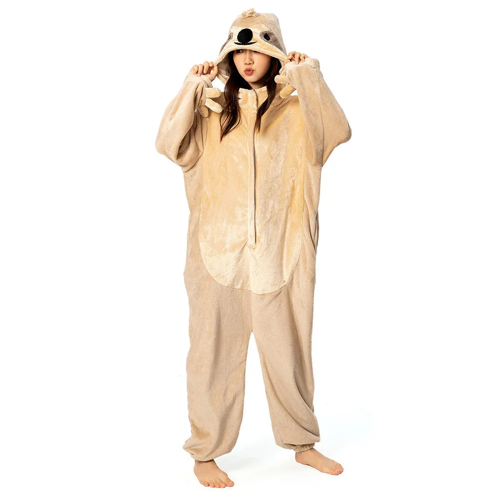 OLAOLA Unisex Adult Plush Bradypod Sloth Animals Onesie Pajamas Warm Home One-Piece Sleepwear sold by OLAOLA product image thumbnail 5