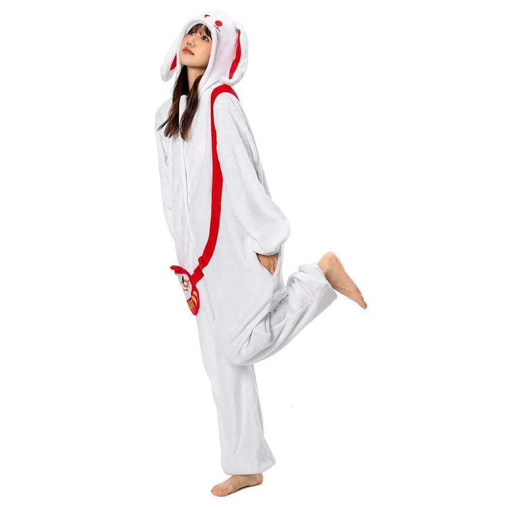 OLAOLA Unisex Adult Plush White Rabbit Animals Onesie Pajamas Warm Home One-Piece Sleepwear sold by OLAOLA product image thumbnail 3