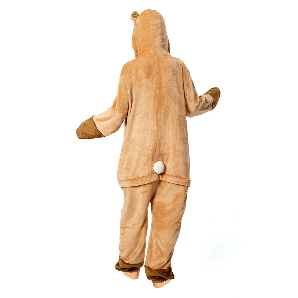 OLAOLA Unisex Adult Plush Deer Animals Onesie Pajamas Warm Home One-Piece Sleepwear sold by OLAOLA product image thumbnail 2