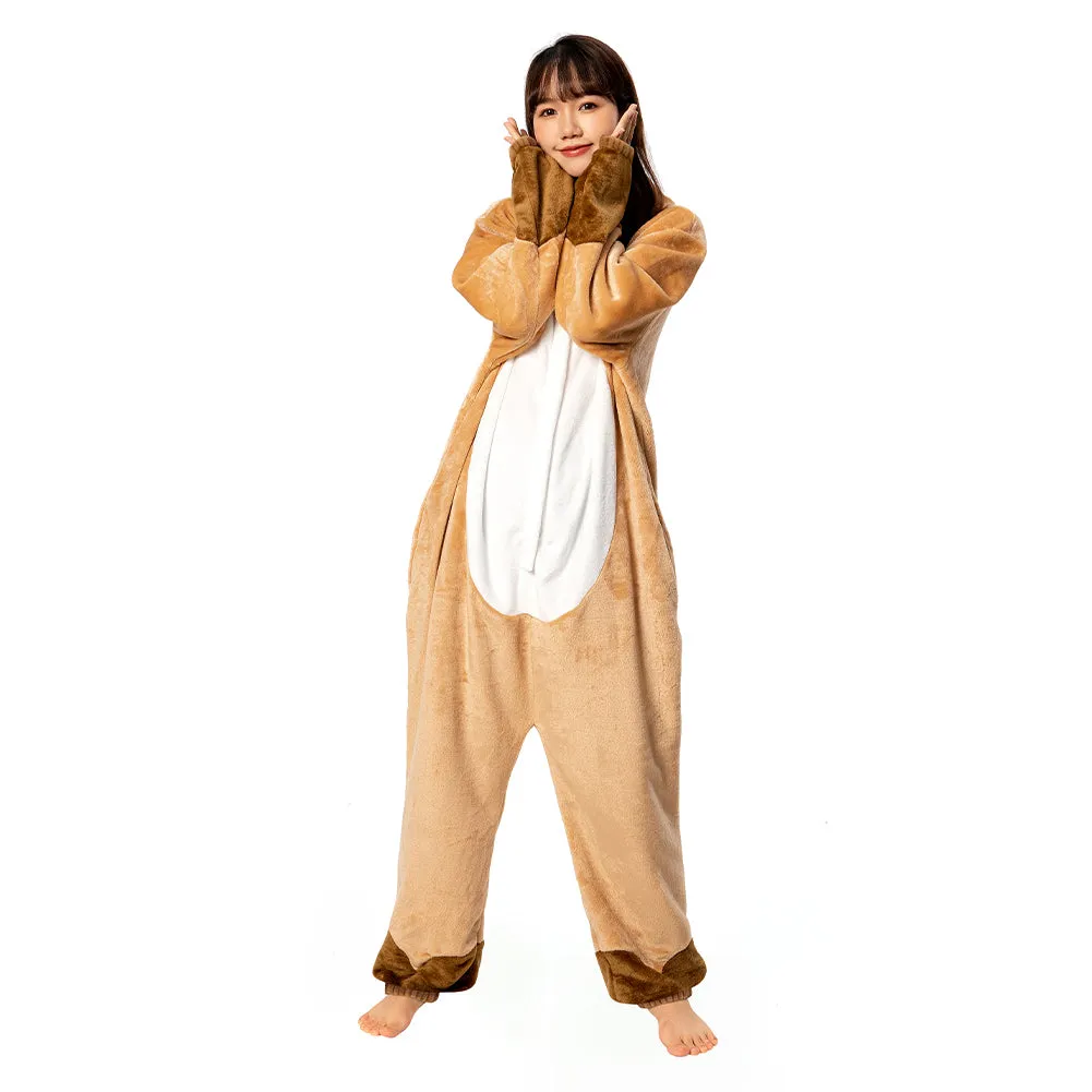 OLAOLA Unisex Adult Plush Deer Animals Onesie Pajamas Warm Home One-Piece Sleepwear sold by OLAOLA product image thumbnail 5