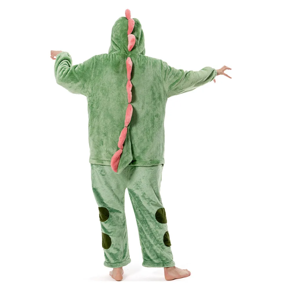 OLAOLA Unisex Adult Plush Dinosaur Animals Onesie Pajamas Warm Home One-Piece Sleepwear sold by OLAOLA product image thumbnail 2