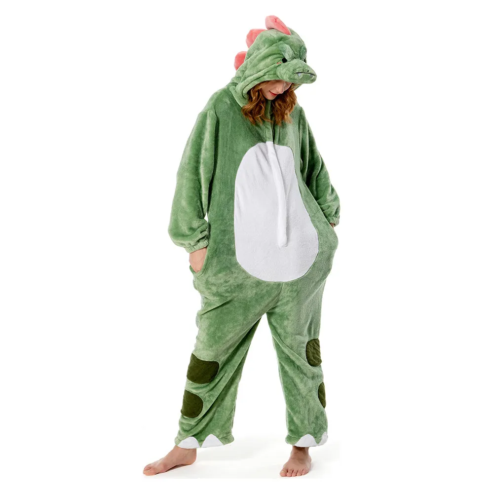 OLAOLA Unisex Adult Plush Dinosaur Animals Onesie Pajamas Warm Home One-Piece Sleepwear sold by OLAOLA product image thumbnail 5