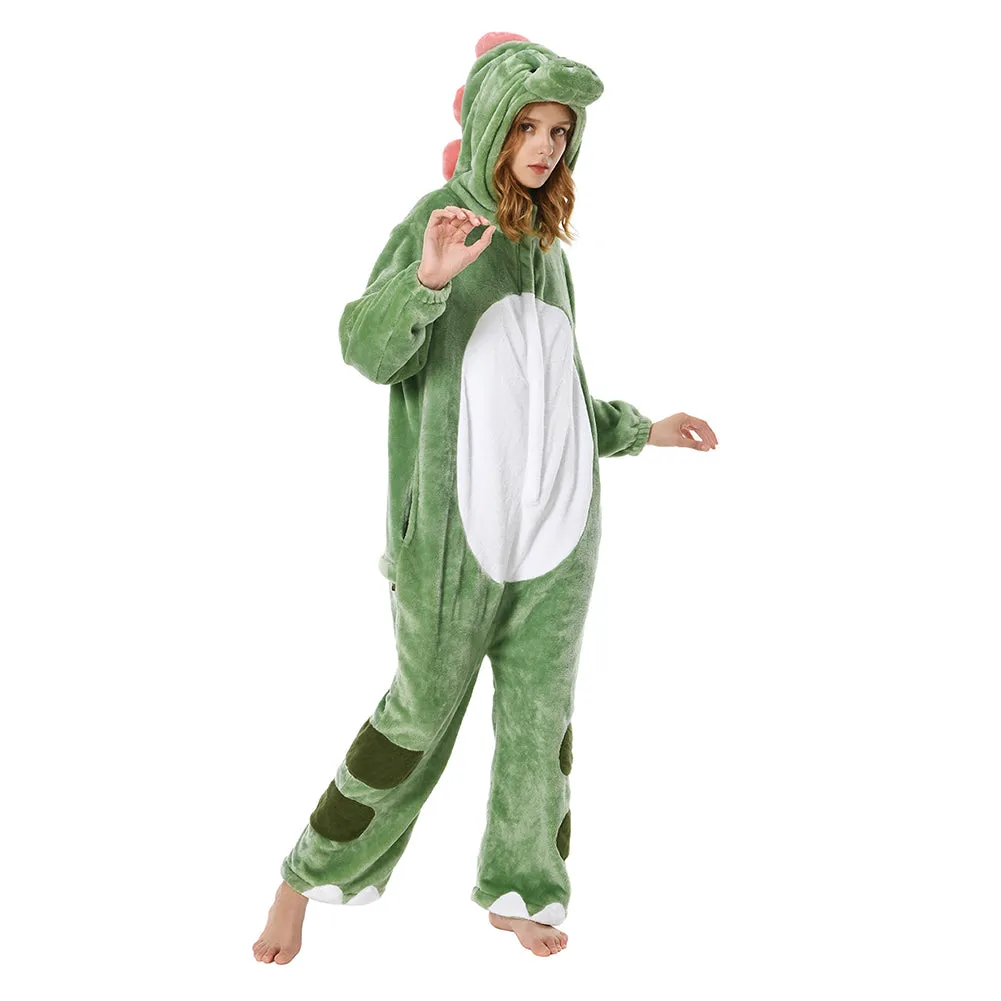 OLAOLA Unisex Adult Plush Dinosaur Animals Onesie Pajamas Warm Home One-Piece Sleepwear sold by OLAOLA product image thumbnail 3