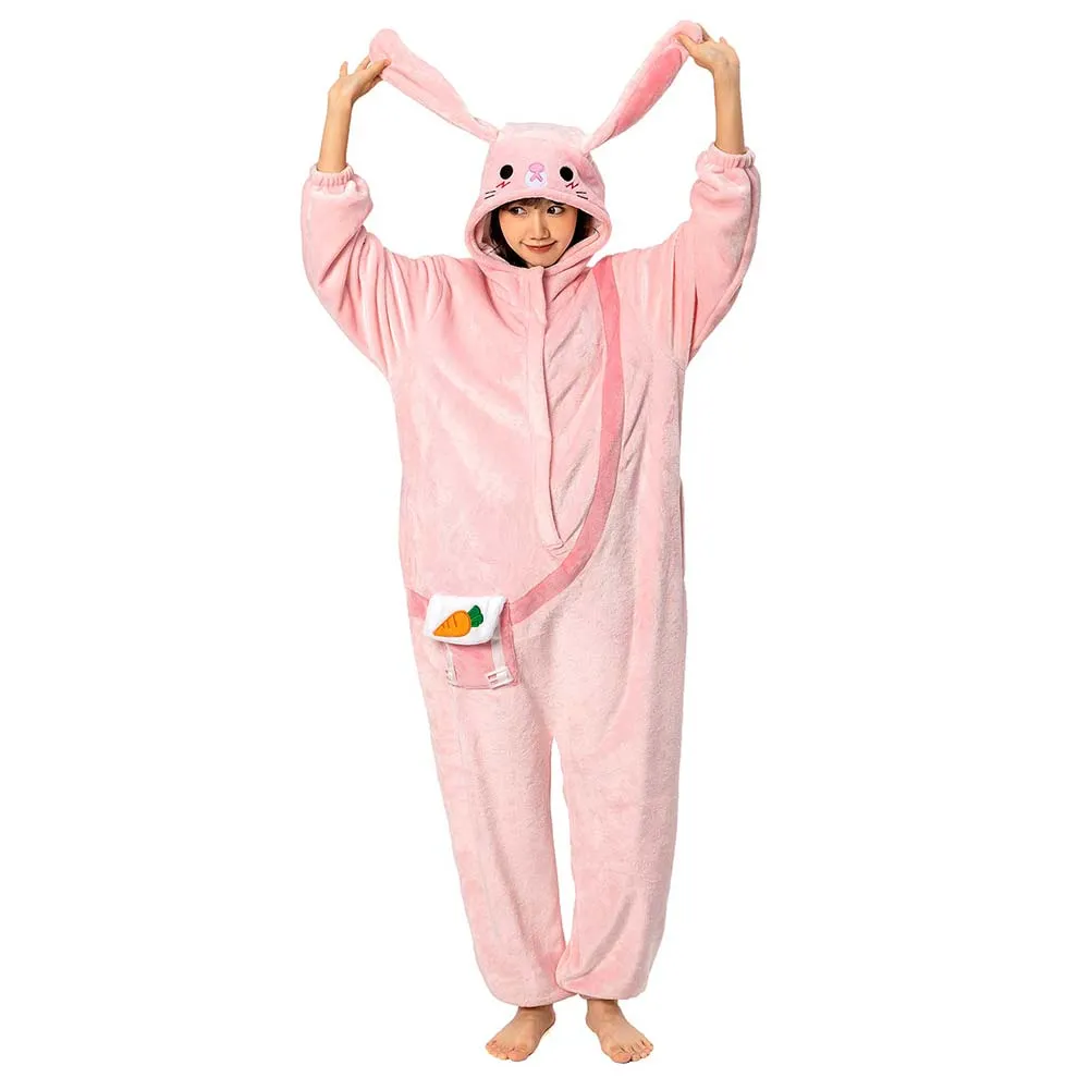 OLAOLA Unisex Adult Plush Easter Bunny Animals Onesie Pajamas Warm Home One-Piece Sleepwear Rabbit Homewear sold by OLAOLA product image thumbnail 2