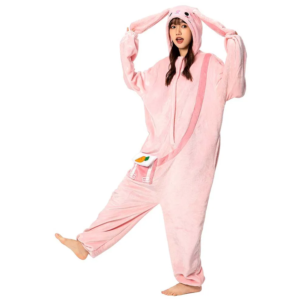 OLAOLA Unisex Adult Plush Easter Bunny Animals Onesie Pajamas Warm Home One-Piece Sleepwear Rabbit Homewear sold by OLAOLA