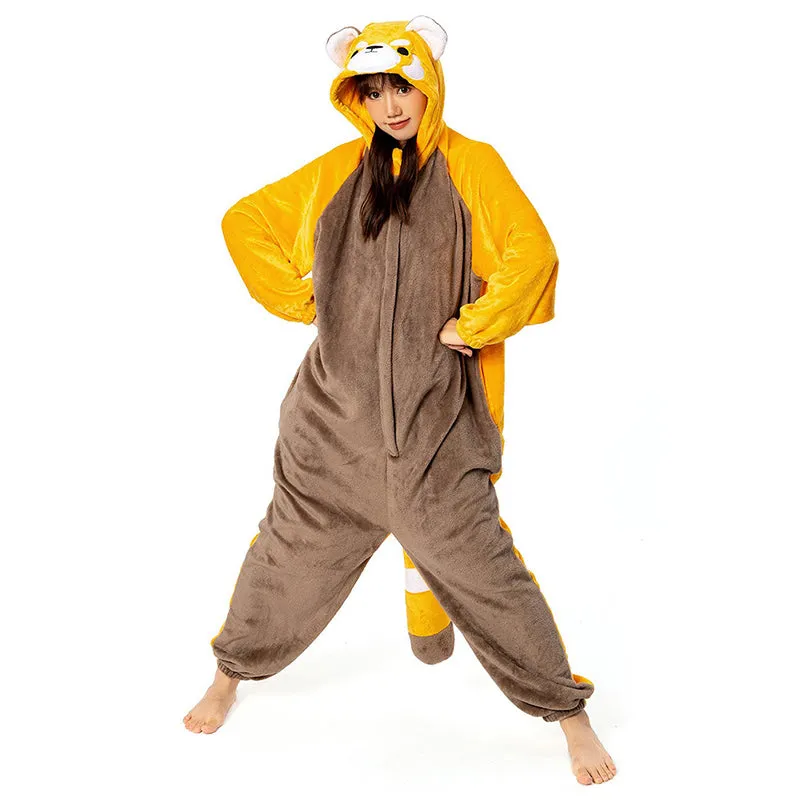 OLAOLA Red Panda Onesie Pajamas for Adults Unisex Plush Animal One-Piece Sleepwear Warm Cozy Costume Home Loungewear sold by OLAOLA