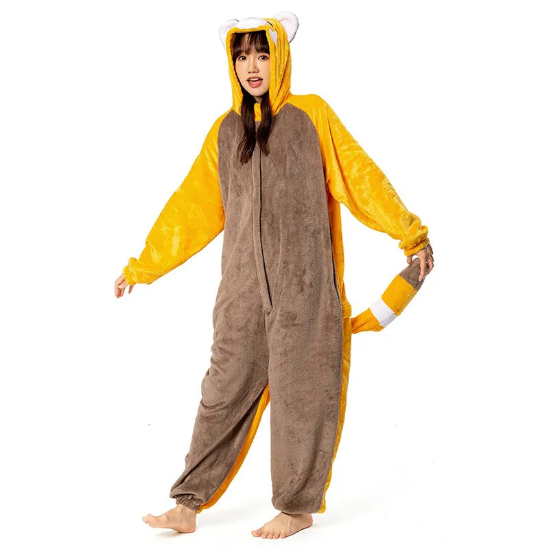 OLAOLA Red Panda Onesie Pajamas for Adults Unisex Plush Animal One-Piece Sleepwear Warm Cozy Costume Home Loungewear sold by OLAOLA product image thumbnail 4