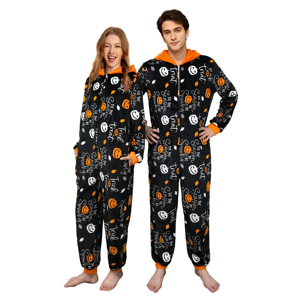 OLAOLA Unisex Adult Printed Pumpkin Plush Food Onesie Pajamas Warm Home One-Piece Sleepwear sold by OLAOLA product image thumbnail 5