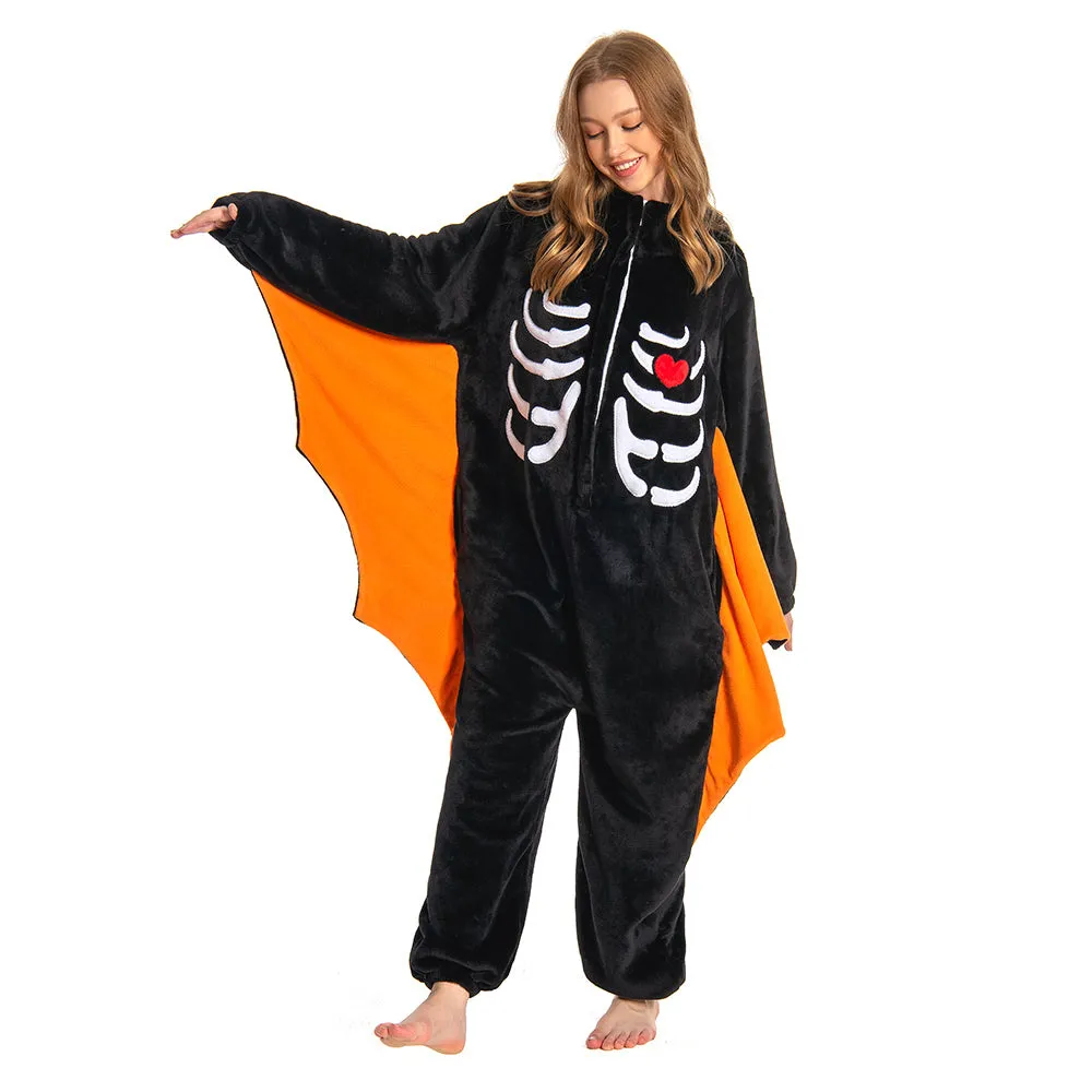 OLAOLA Unisex Adult Plush Bat Animals Onesie Pajamas Warm Home One-Piece Sleepwear sold by OLAOLA product image thumbnail 4