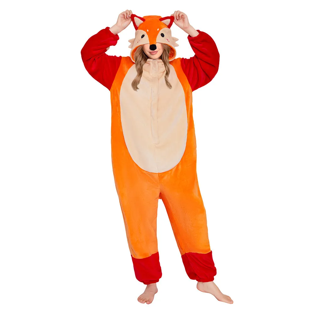 OLAOLA Fox Pajamas Animals Onesie Plush Warm Home One Piece Homewear For Adult Sleepwear Pyjama Party Suit sold by OLAOLA