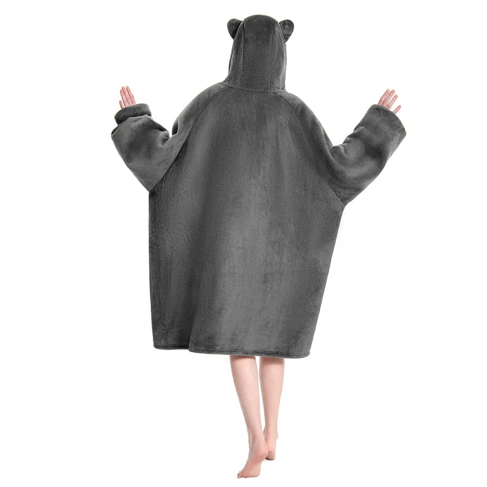 OLAOLA Raccoon Wearable Blanket Hoodie Animals Onesie Oversized Soft Homewear With Pocket For Adult sold by OLAOLA product image thumbnail 2