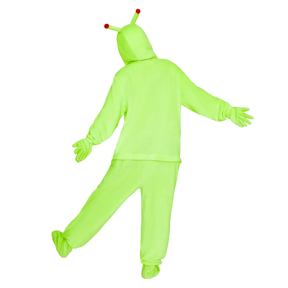 OLAOLA Green Alien Pajamas Animals Onesie Plush Warm One Piece Homewear For Adult Sleepwear Halloween Party Suit sold by OLAOLA product image thumbnail 2