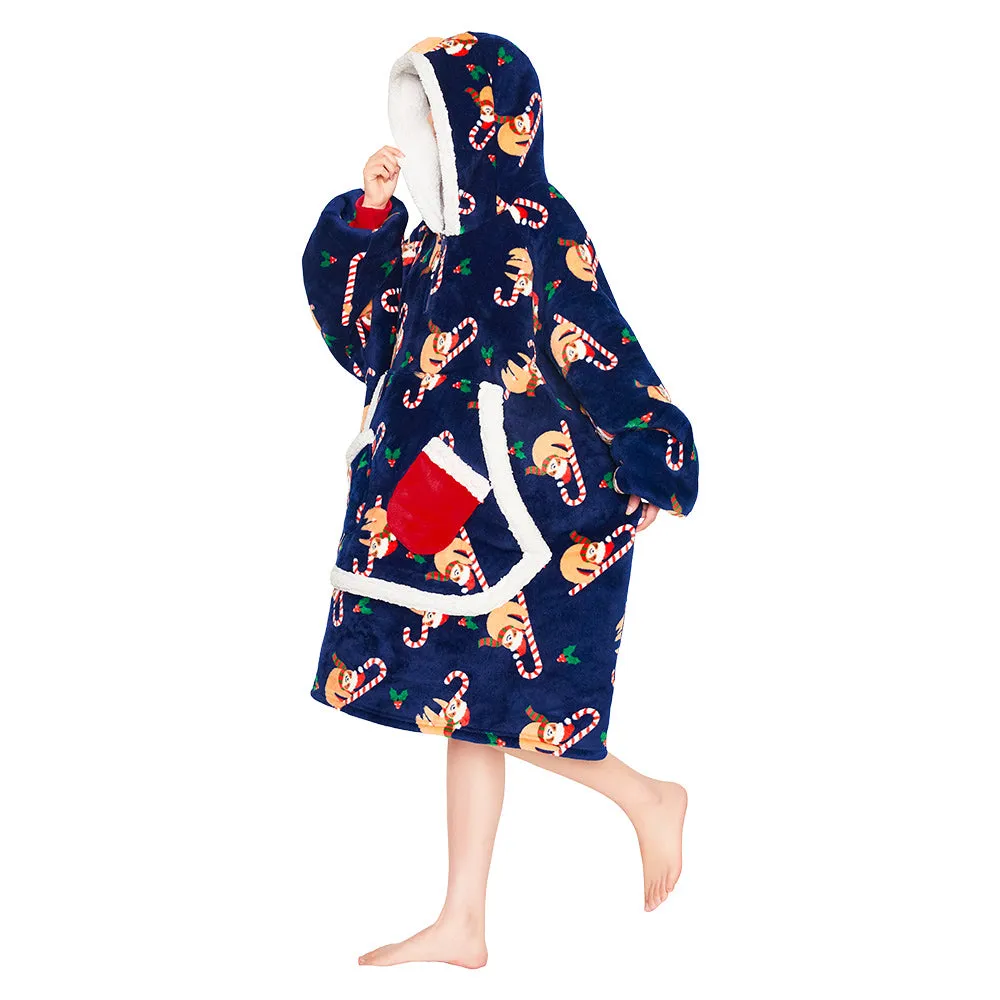 OLAOLA Blue Sloth Wearable Blanket Hoodie Animals Onesie Oversized Soft Homewear With Giant Pocket For Adult sold by OLAOLA product image thumbnail 3