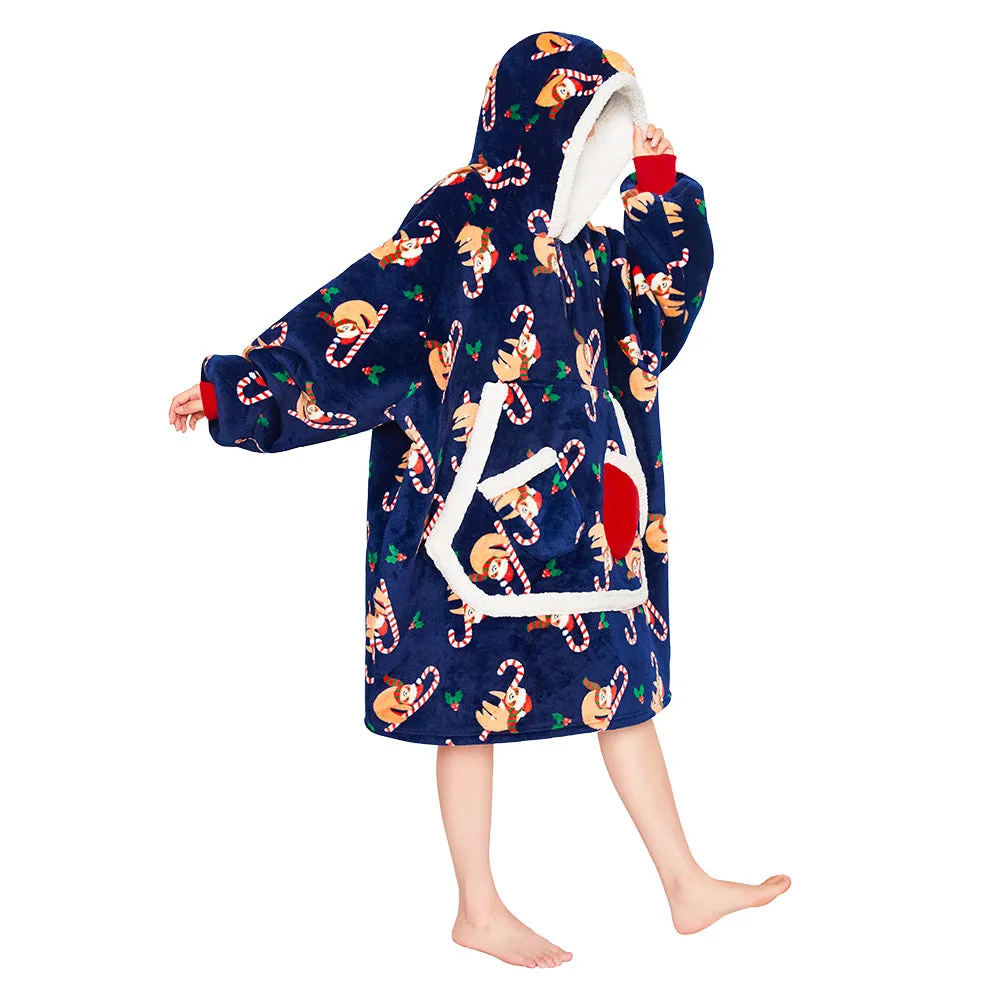 OLAOLA Blue Sloth Wearable Blanket Hoodie Animals Onesie Oversized Soft Homewear With Giant Pocket For Adult sold by OLAOLA product image thumbnail 4