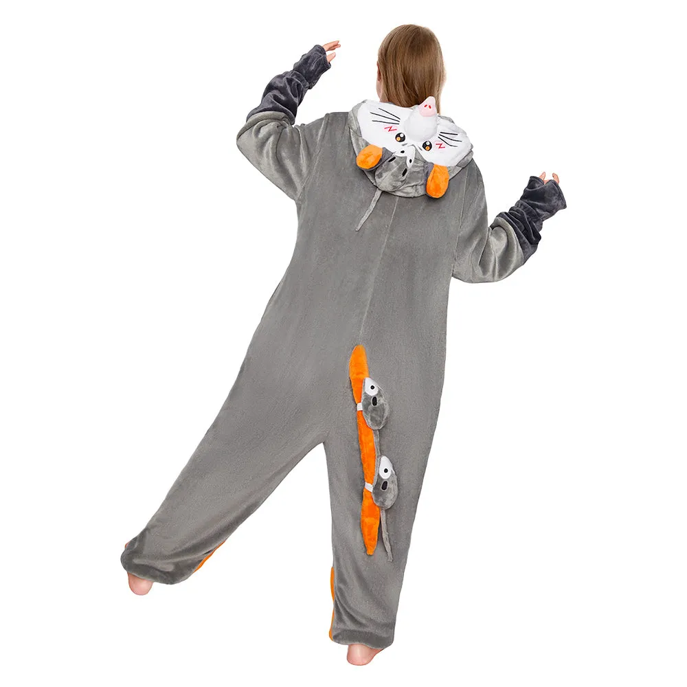 OLAOLA Opossum Pajamas Animals Onesie Plush Warm Home One Piece For Adult Unisex Halloween Costume sold by OLAOLA product image thumbnail 2