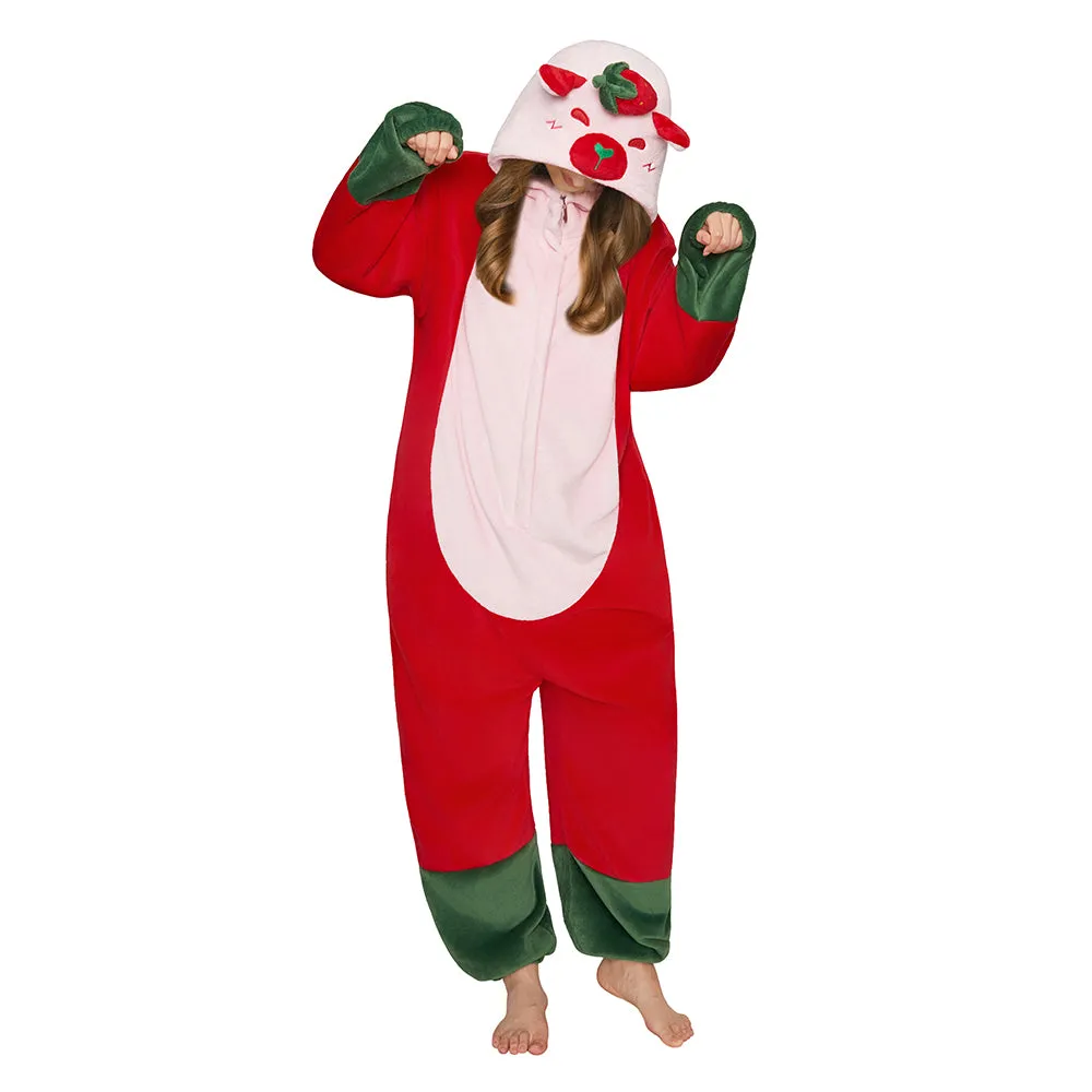 OLAOLA Strawberry Capybara Pajamas Animals Onesie Plush Warm Home One Piece For Adult Unisex Halloween Costume sold by OLAOLA product image thumbnail 4