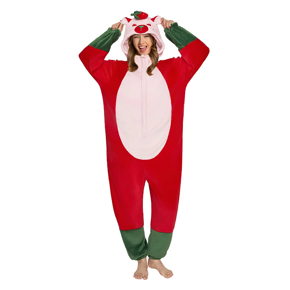 OLAOLA Strawberry Capybara Pajamas Animals Onesie Plush Warm Home One Piece For Adult Unisex Halloween Costume sold by OLAOLA