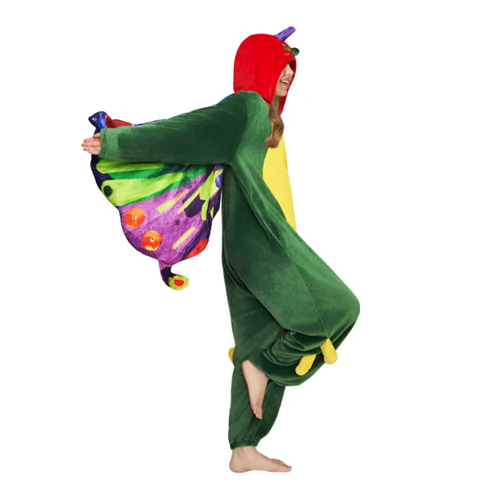 OLAOLA Butterfly Pajamas Animals Onesie Plush Warm Home One Piece For Adult Unisex Halloween Costume sold by OLAOLA product image thumbnail 4