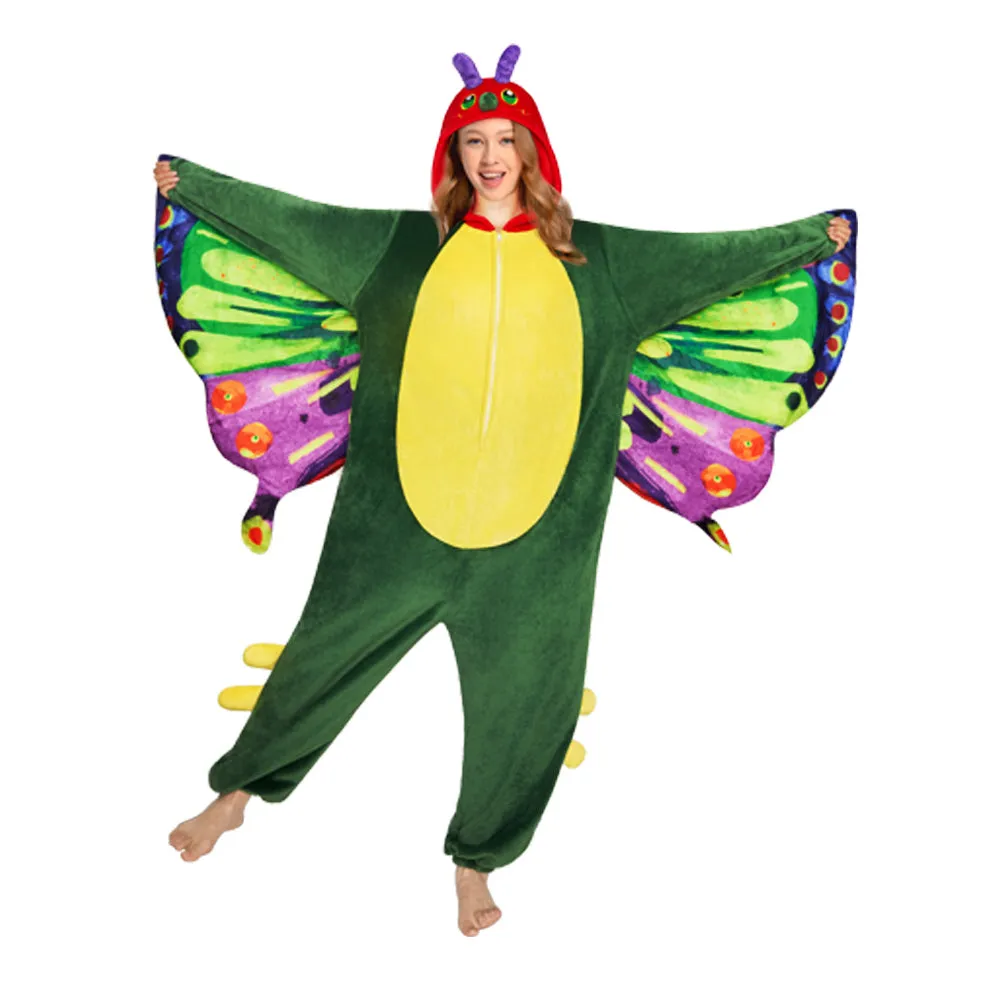 OLAOLA Butterfly Pajamas Animals Onesie Plush Warm Home One Piece For Adult Unisex Halloween Costume sold by OLAOLA