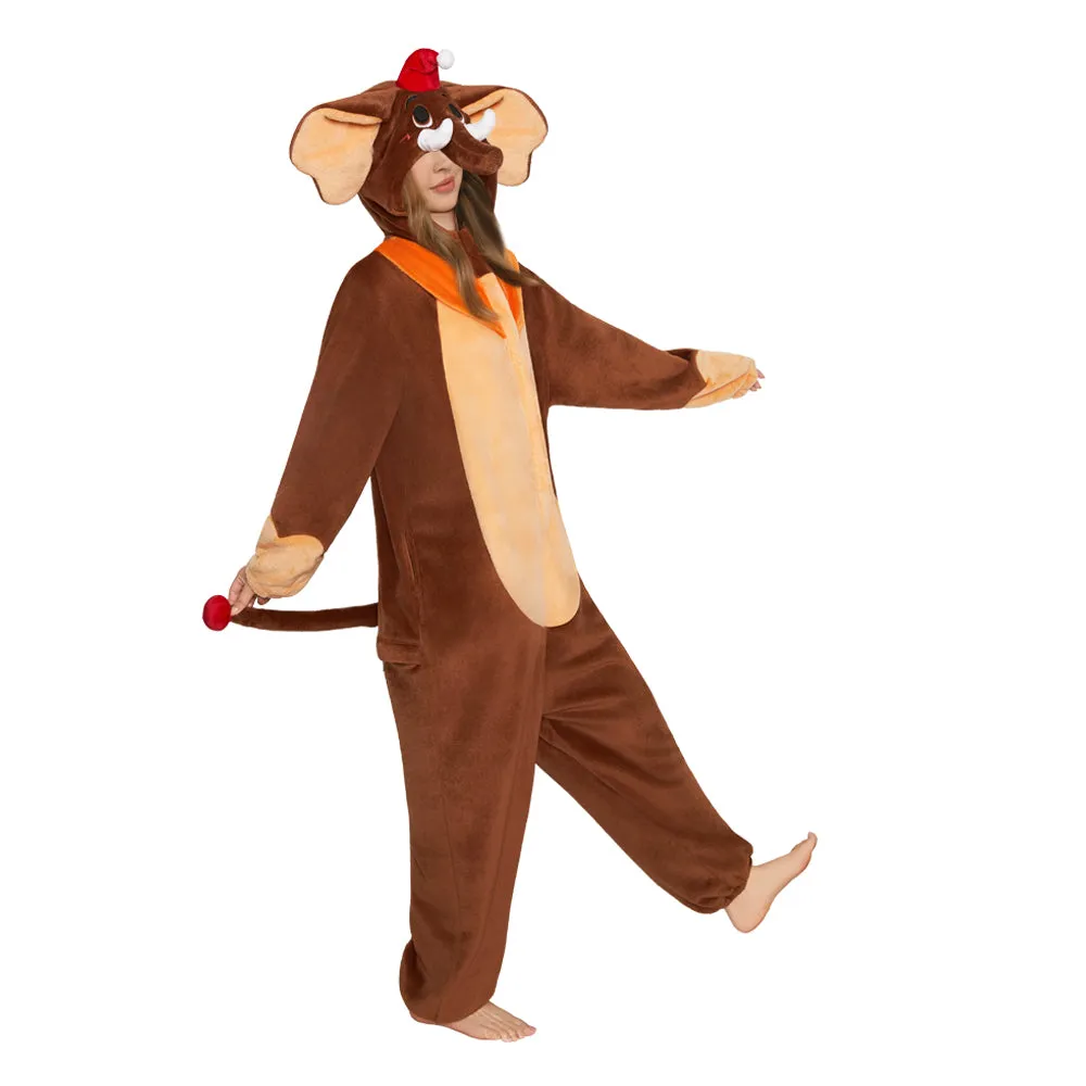 OLAOLA Elephant Pajamas Animals Onesie Plush Warm Home One Piece For Adult Unisex Halloween Costume sold by OLAOLA product image thumbnail 4