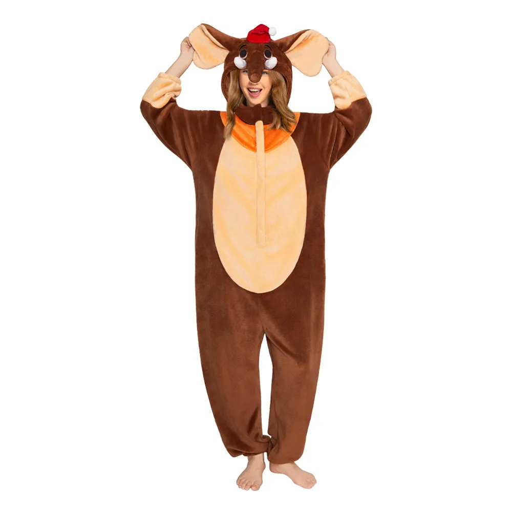 OLAOLA Elephant Pajamas Animals Onesie Plush Warm Home One Piece For Adult Unisex Halloween Costume sold by OLAOLA