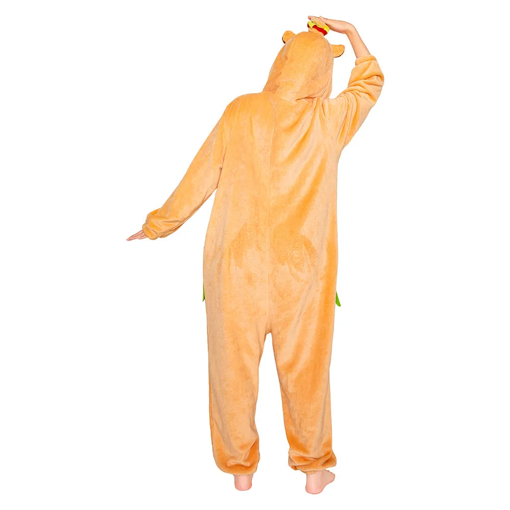 OLAOLA Hamburger Capybara Pajamas Animals Onesie Plush Warm Home One Piece For Adult Unisex Halloween Costume sold by OLAOLA product image thumbnail 2