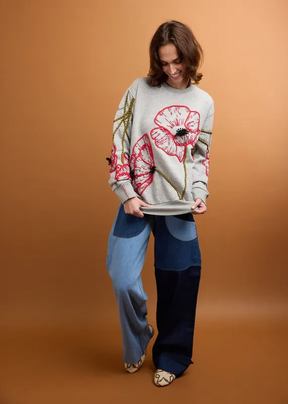 SWEATSHIRT Poppy Outline made by One 432